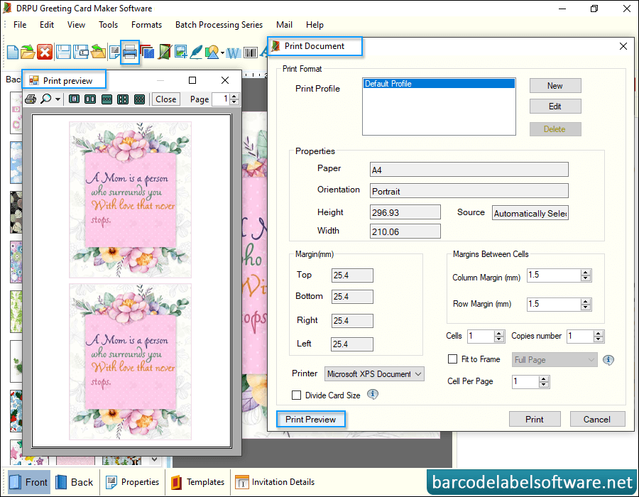 Greeting Card Maker Software Select Module