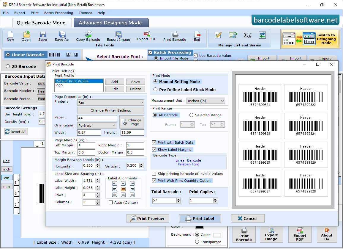 Barcode Software for Industrial Business