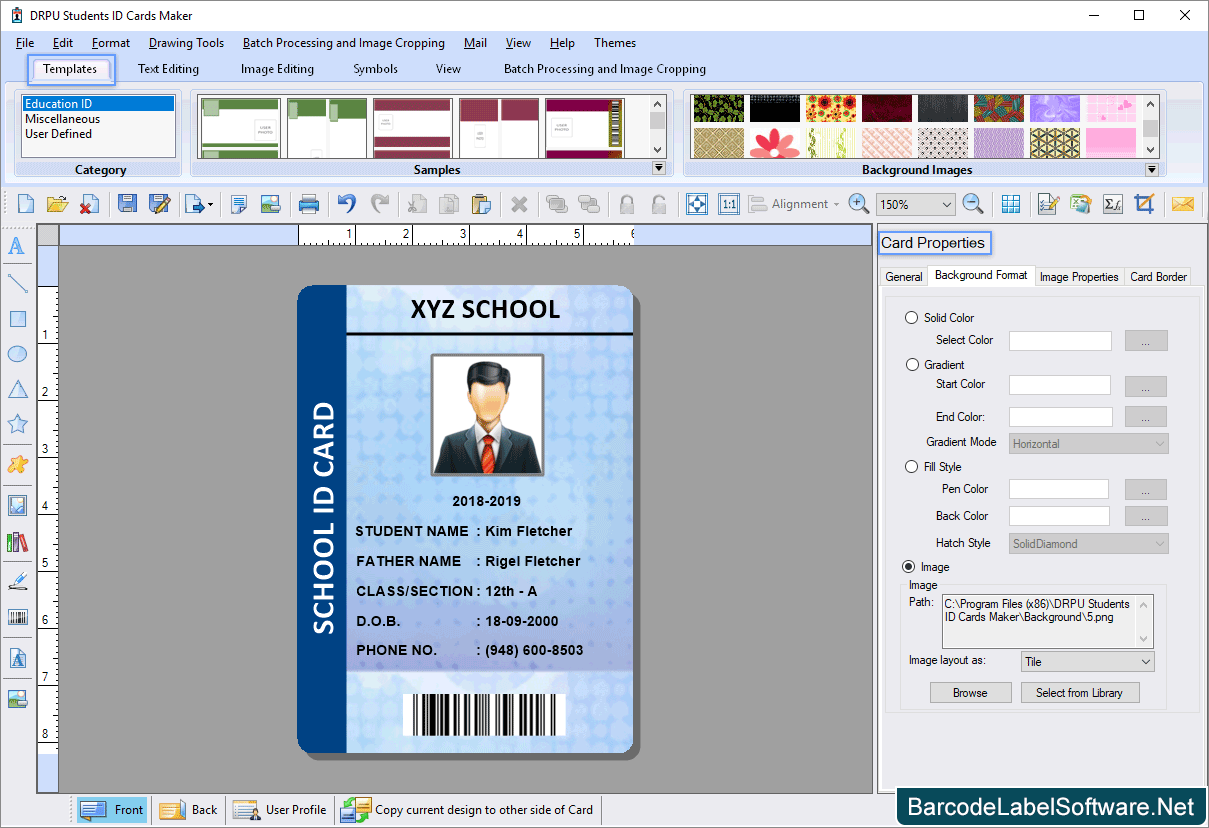 Generate List Of Id Cards For Students Using Student ID Cards Maker 