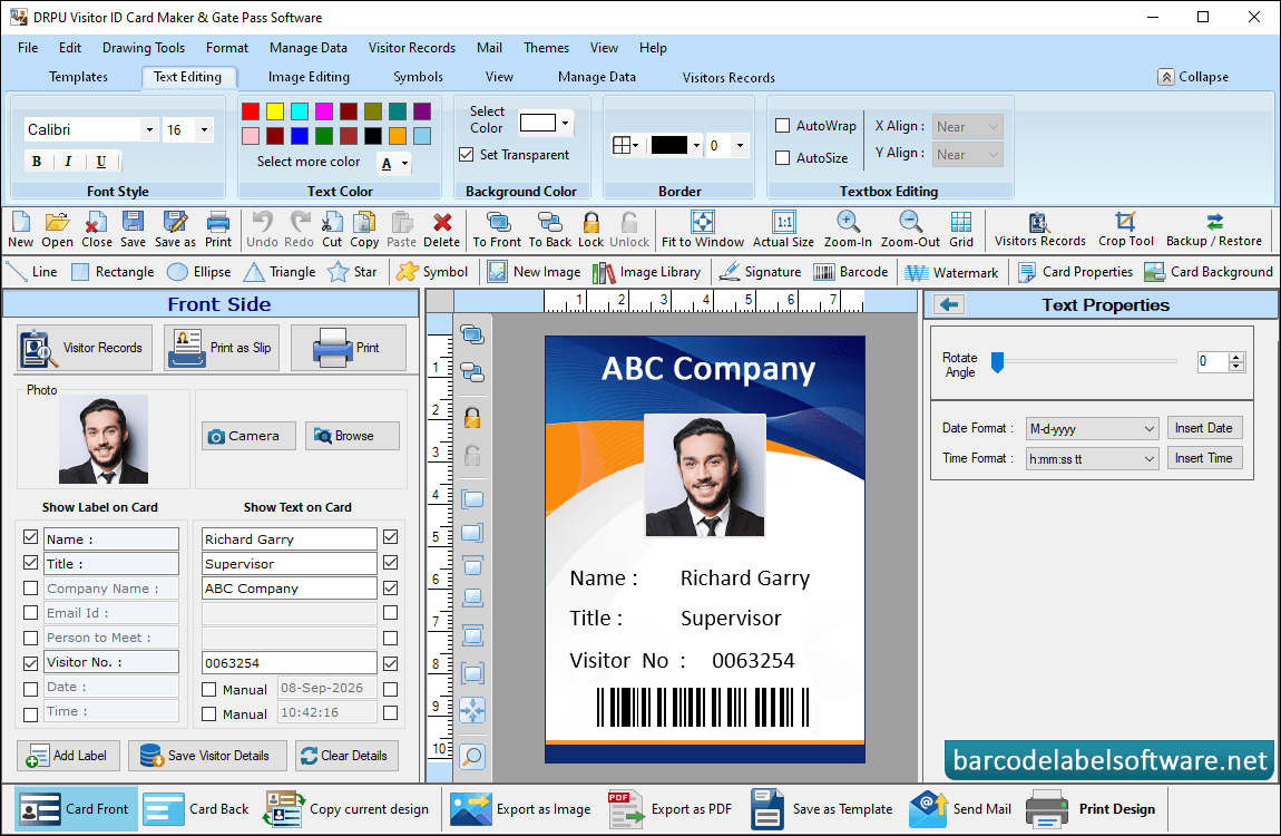 Visitor ID card Maker